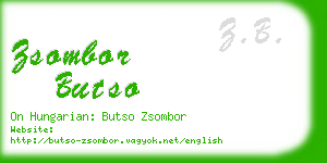 zsombor butso business card